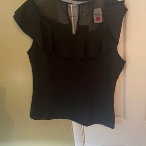 Black blouse with rhinestones